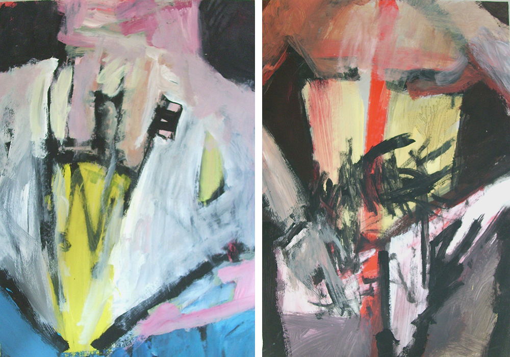 desvistiendo (2007) acrylic on paper 100x140cm
