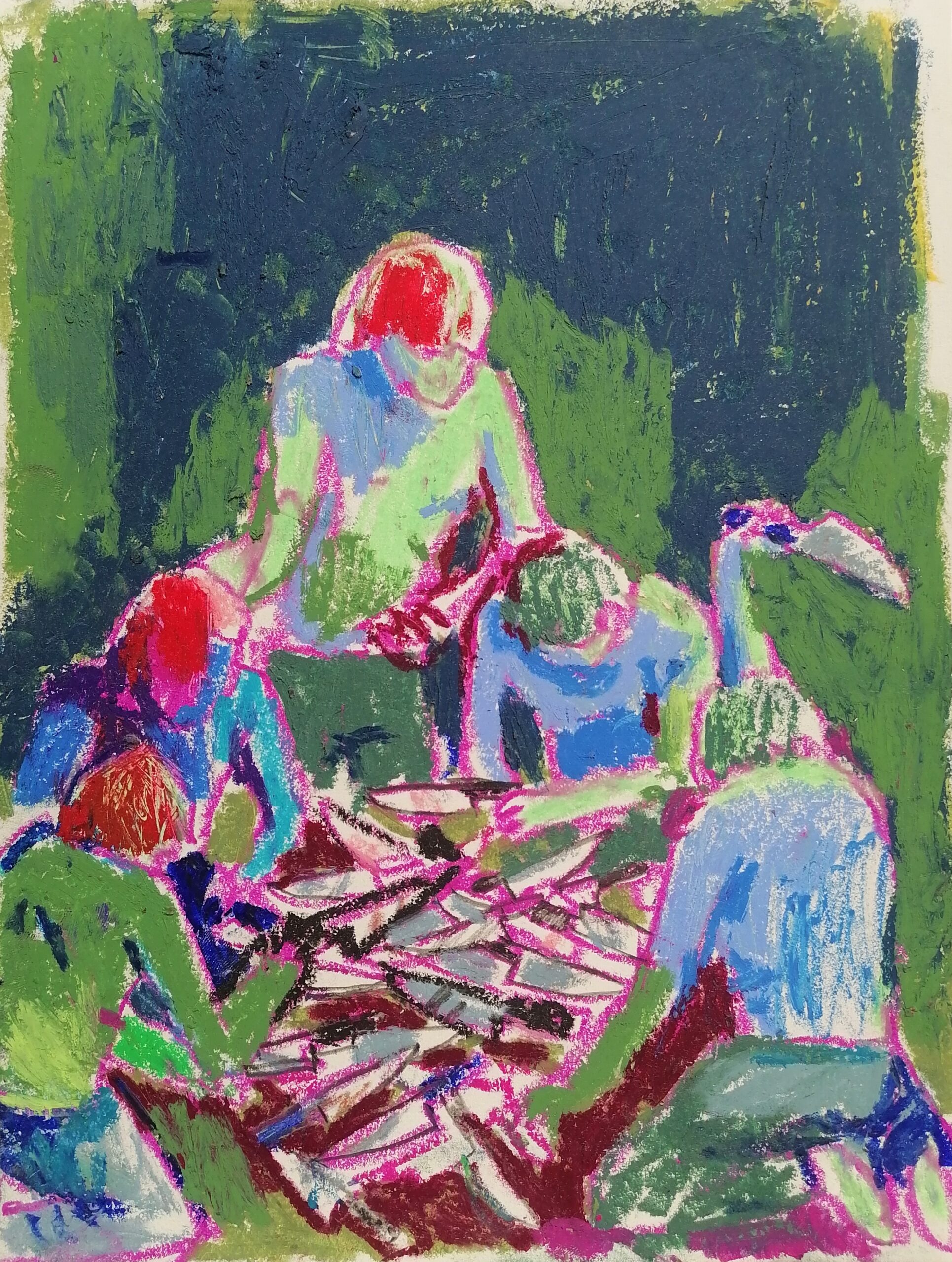 entrega de armas iii (2026) oil pastels on paper 22x28,7cm
