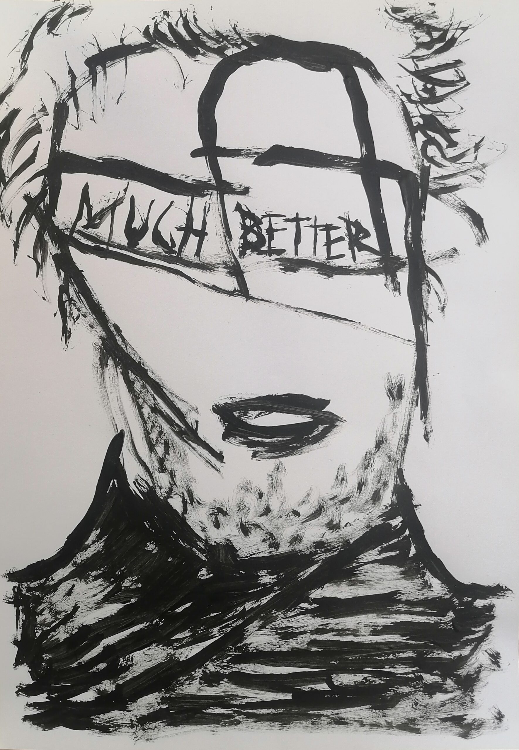 much better (2022) acrylic on paper 42x29,5cm