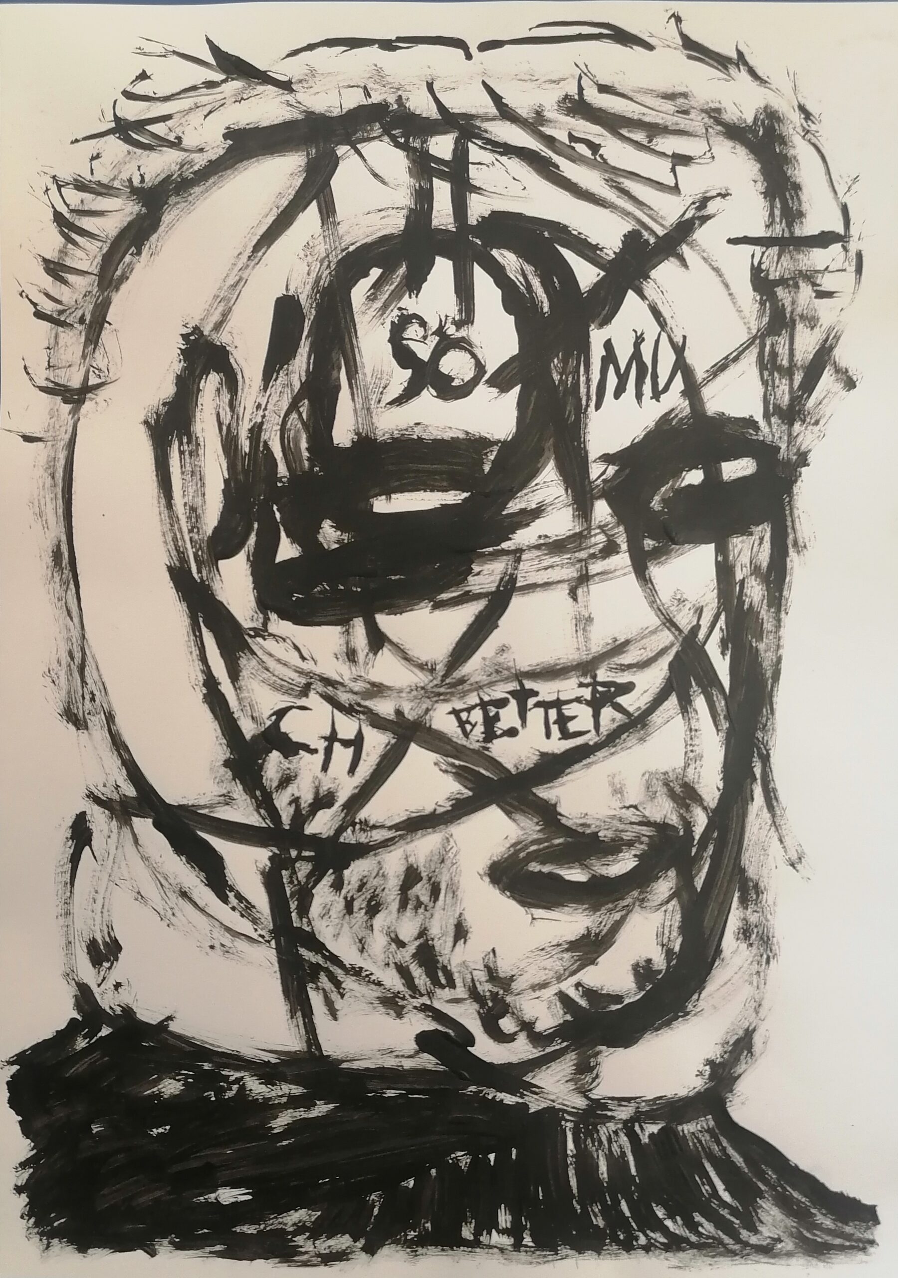 so much better (2022) acrylic on paper 42x29,5cm