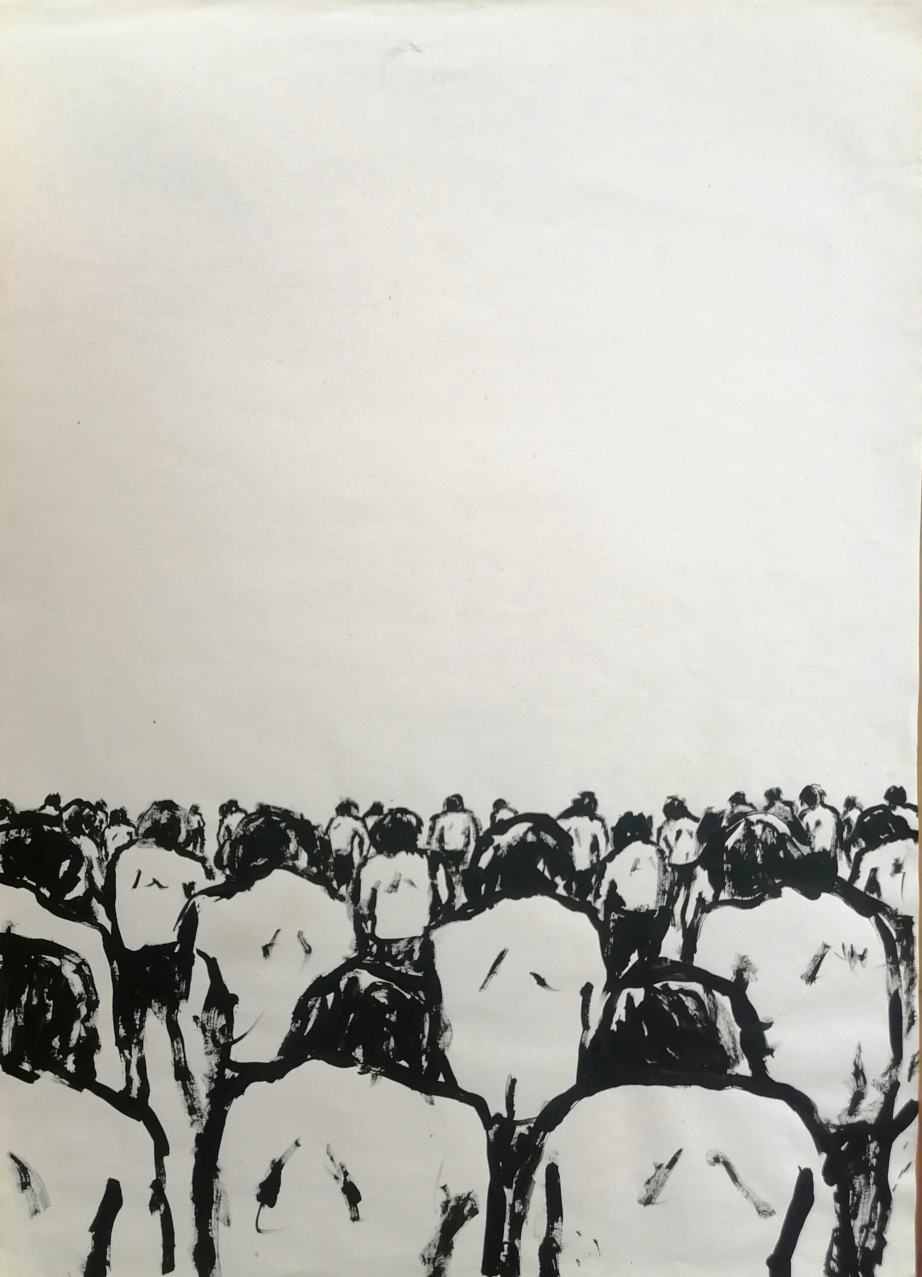 untitled caminantes (2021) acrylic on paper 42x29,5cm