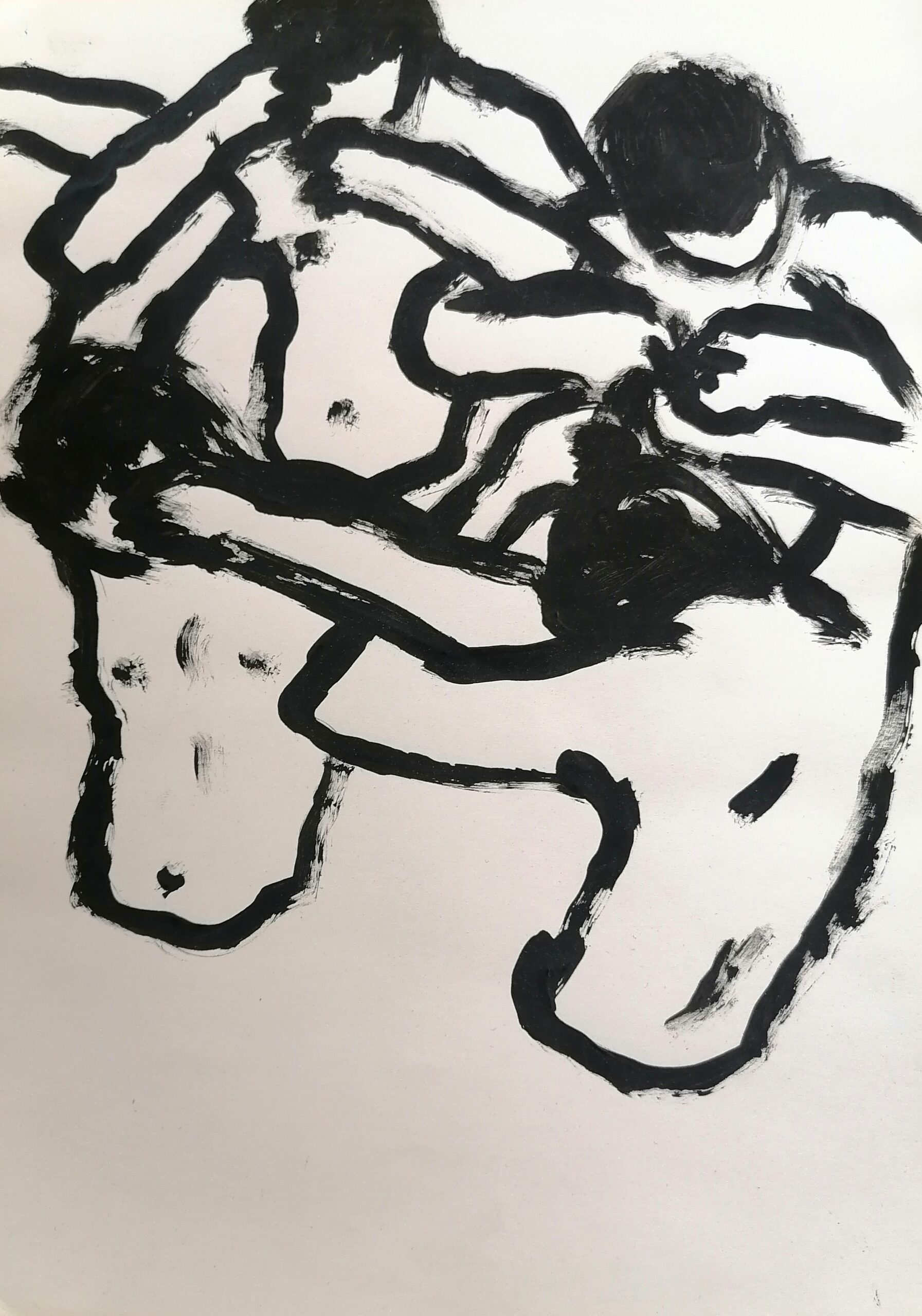 untitled nudo (2018) acrylic on paper 29,7x21cm