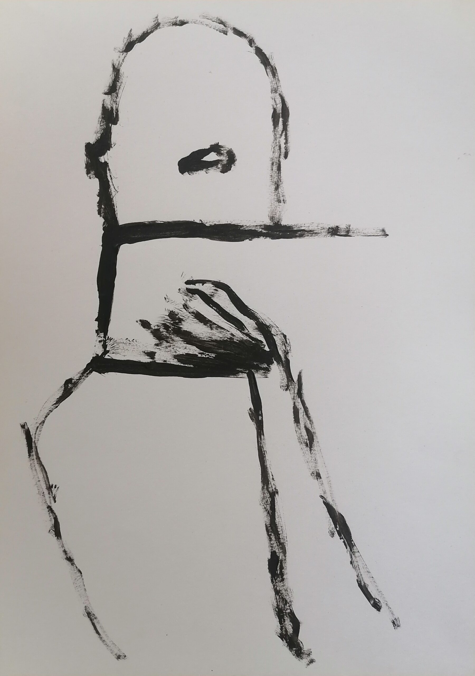 untitled nuez (2018) acrylic on paper 29,7x21cm