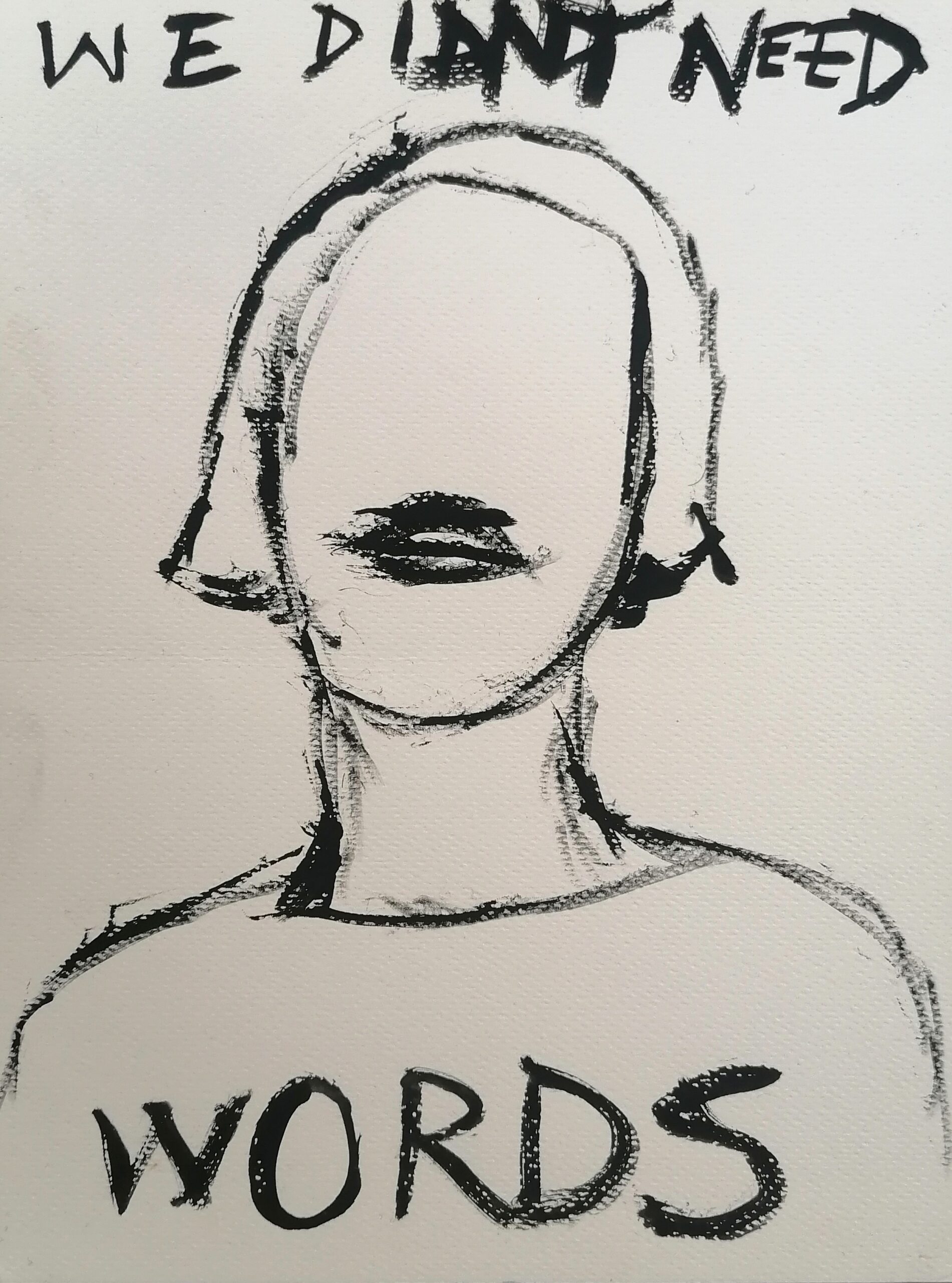 words (2020) acrylic on paper 24x18cm